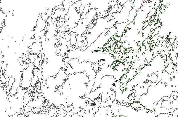 Big Tupper Ski Area neighbourhood contours