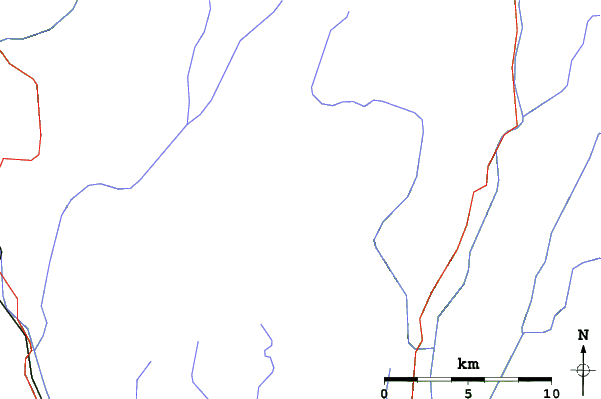 Roads and rivers close to Big White