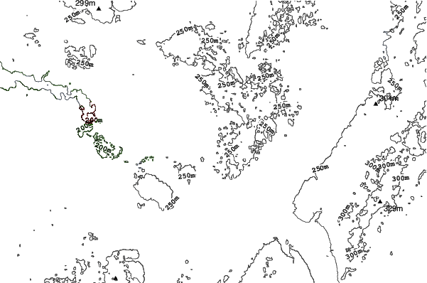 Bittersweet Ski Area neighbourhood contours