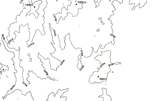 Black Mountain neighbourhood contours