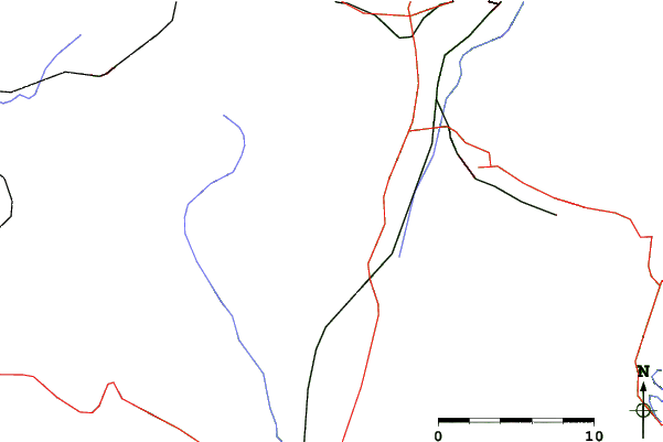 Roads and rivers close to Blue Knob
