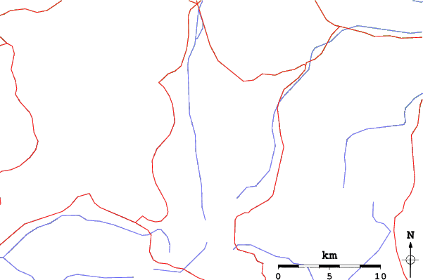 Roads and rivers close to Borovets