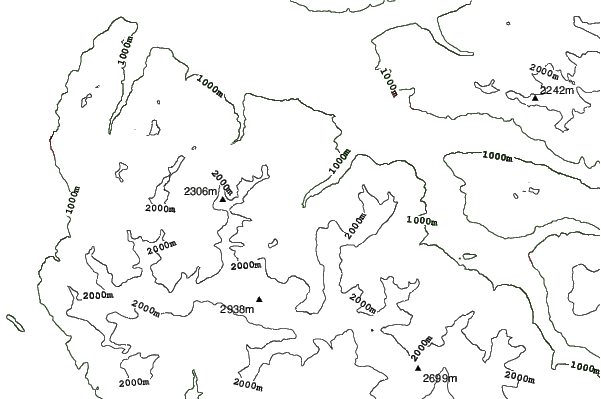 Brandnertal neighbourhood contours
