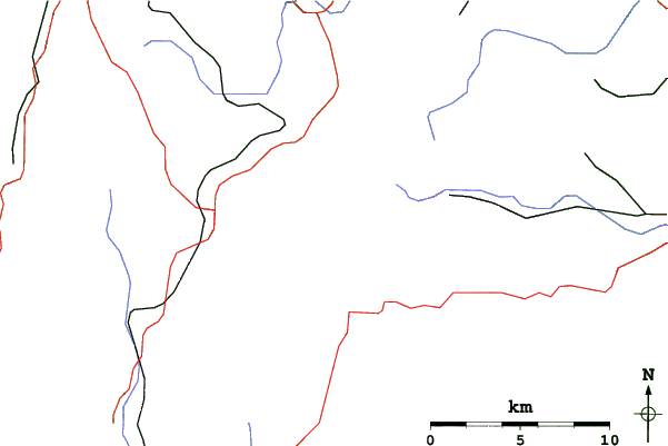 Roads and rivers close to Bánkút