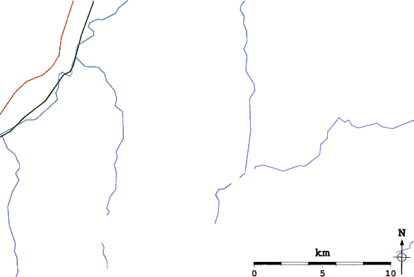 Roads and rivers close to Cairngorm