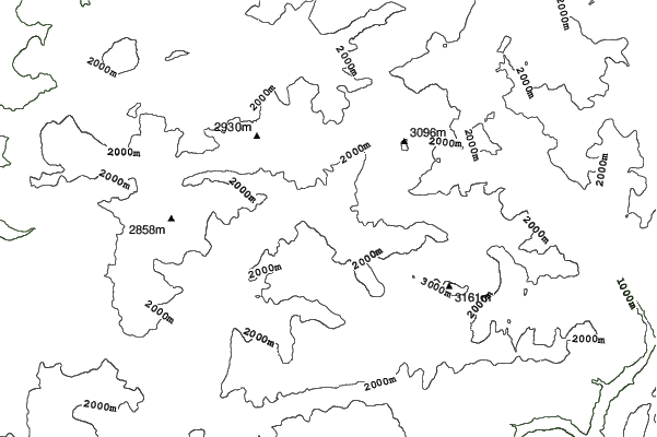 Canazei neighbourhood contours