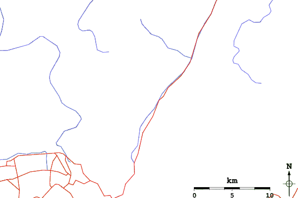 Roads and rivers close to Cardrona