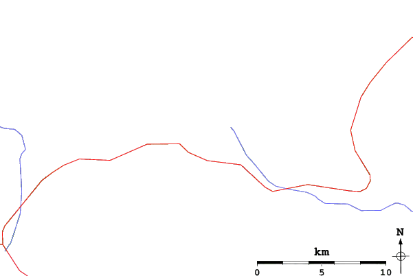 Roads and rivers close to Cerro Castor
