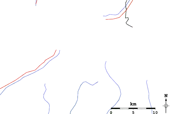 Roads and rivers close to Breuil-Cervinia Valtournenche