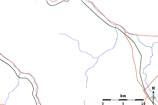 Roads and rivers close to Chalmazel
