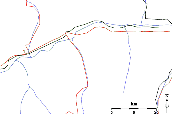 Roads and rivers close to Chandolin