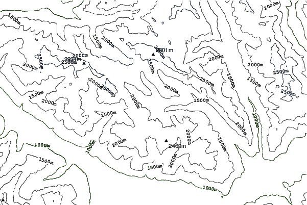 Chatter Creek neighbourhood contours