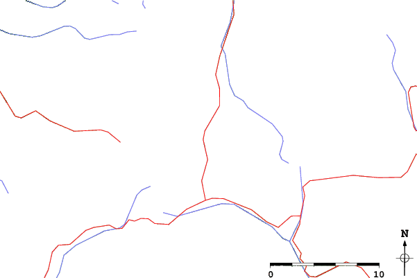 Roads and rivers close to Corvara (Alta Badia)