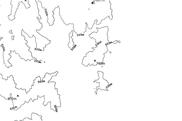 Cranmore Mountain Resort neighbourhood contours