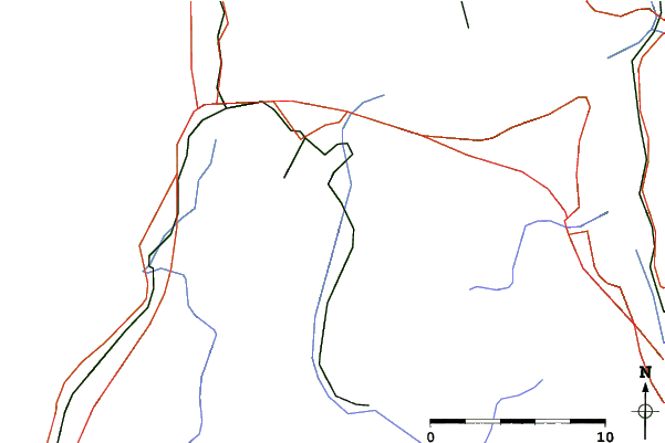 Roads and rivers close to Dallenwil Wirzweli