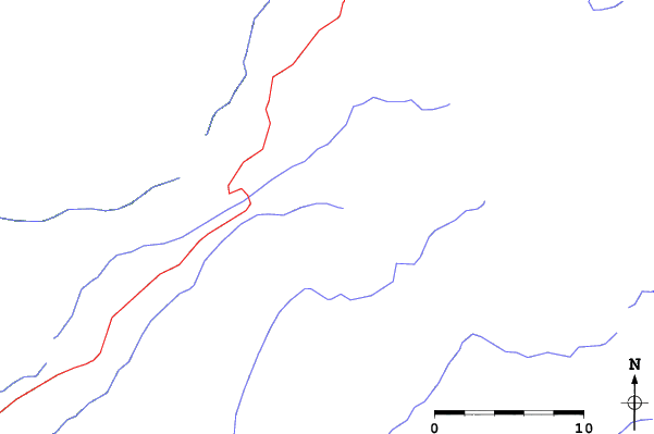 Roads and rivers close to Dodge Ridge