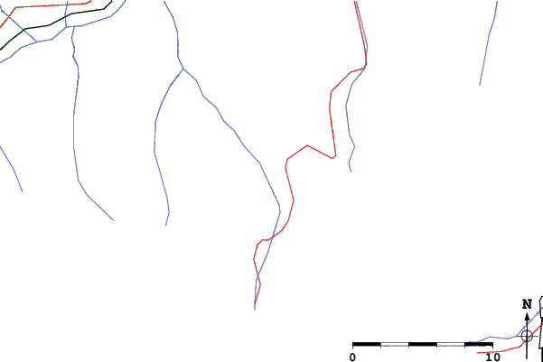 Roads and rivers close to Evolène