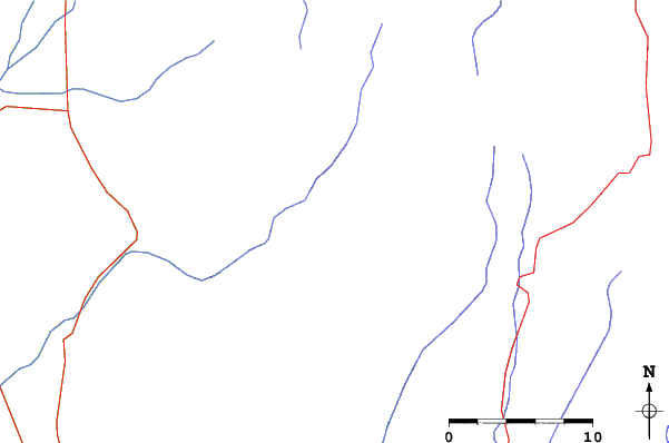 Roads and rivers close to Farellones