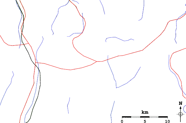 Roads and rivers close to Formigal