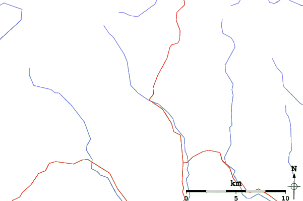 Roads and rivers close to Glenshee