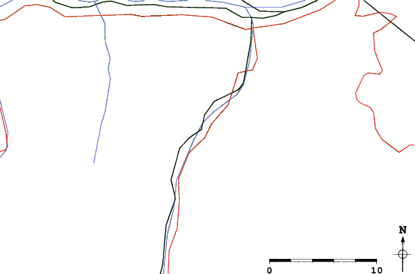 Roads and rivers close to Grächen
