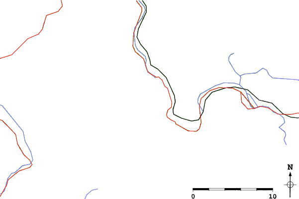 Roads and rivers close to Großeck-Speiereck