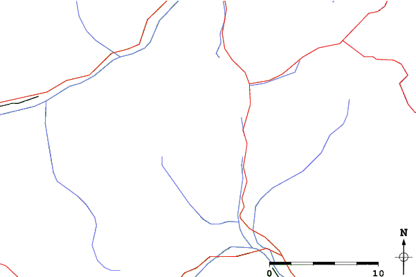 Roads and rivers close to Haider Alm