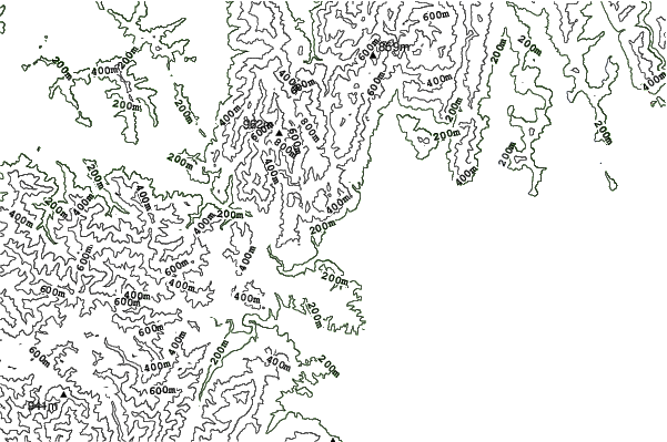 Hakodateyama neighbourhood contours