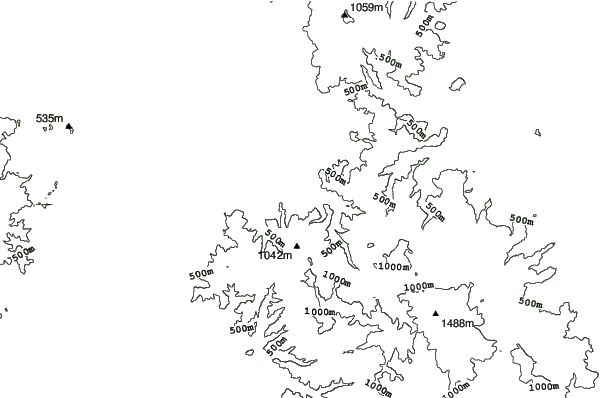 Hanagasa Kogen neighbourhood contours