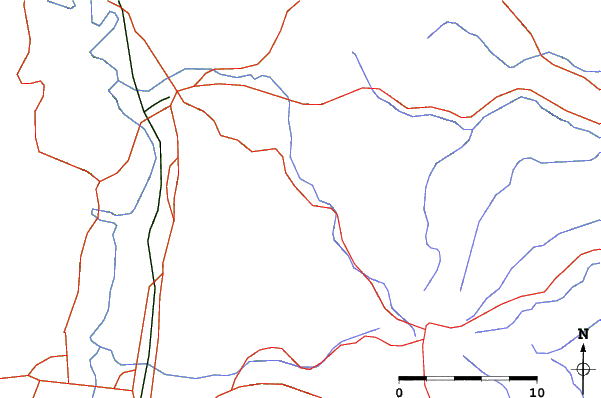Roads and rivers close to Hanagasa Kogen