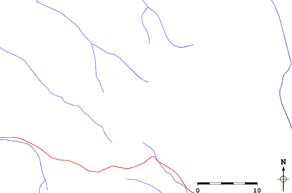 Roads and rivers close to Hkakabo Razi