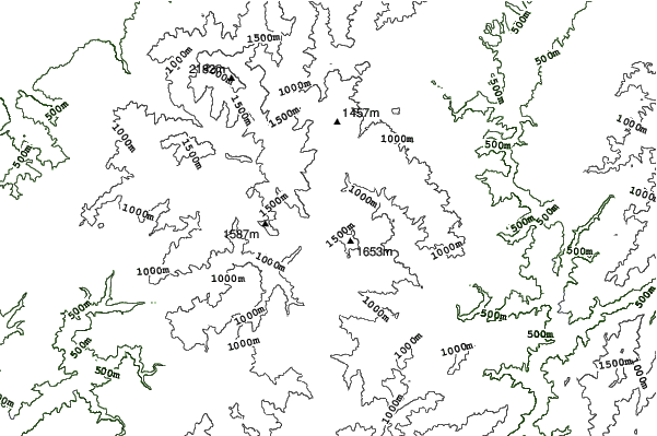 Jibuzaka Kogen neighbourhood contours