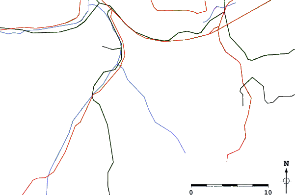 Roads and rivers close to Kiental