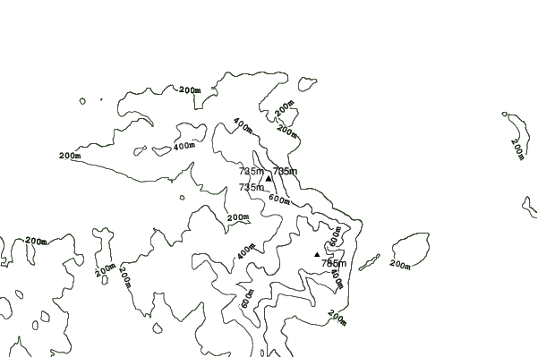 Knockanaffrin (Comeragh Mts) neighbourhood contours