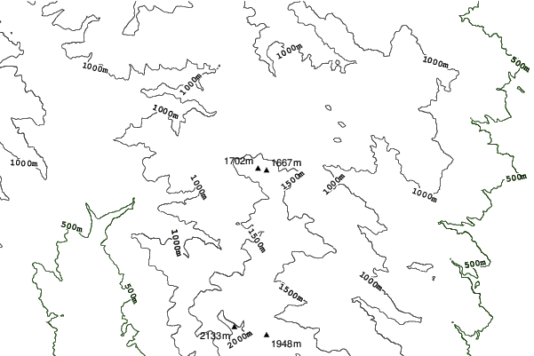Koralpe neighbourhood contours