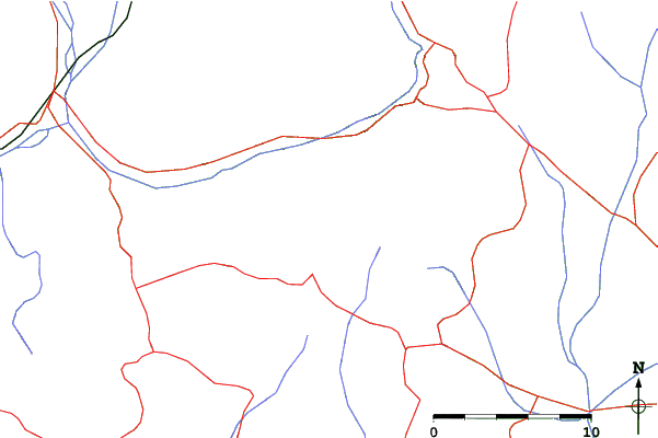 Roads and rivers close to Krushevo
