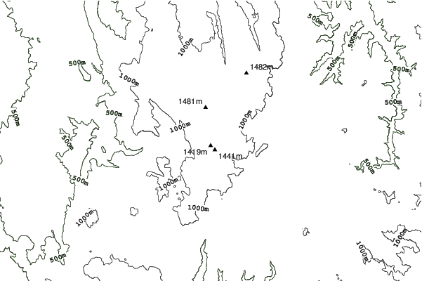 Lake Mountain neighbourhood contours