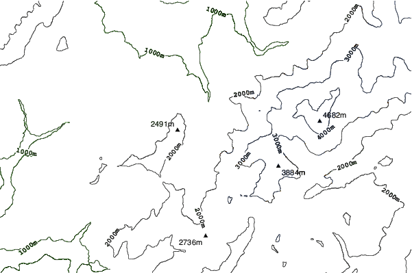 Les Contamines neighbourhood contours