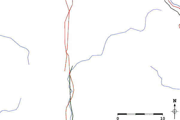 Roads and rivers close to Loon Mountain