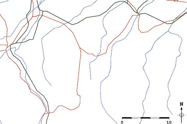Roads and rivers close to Lurisia