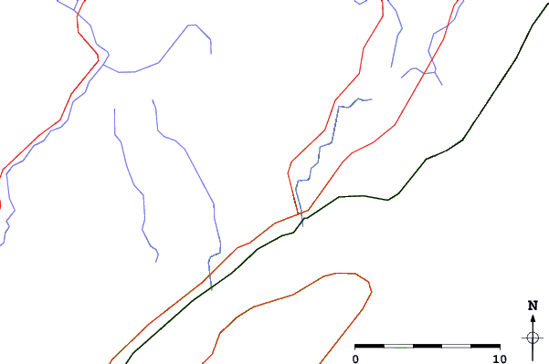 Roads and rivers close to Mont Sainte-Anne