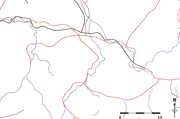 Roads and rivers close to Moriyama Kogen