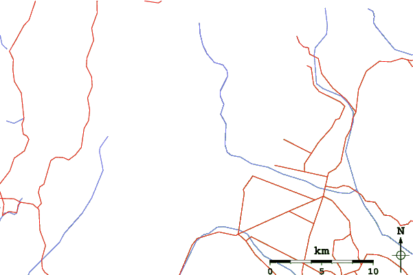 Roads and rivers close to Mount Dobson