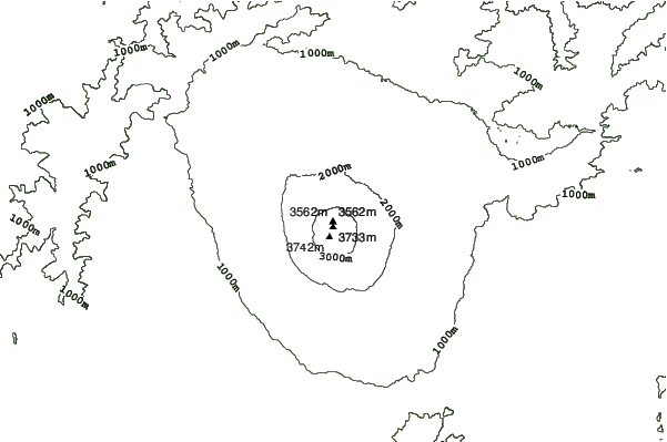 Mount Fuji neighbourhood contours