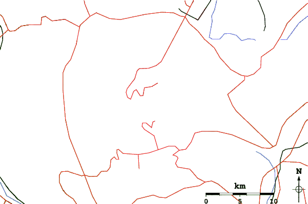 Roads and rivers close to Mount Fuji
