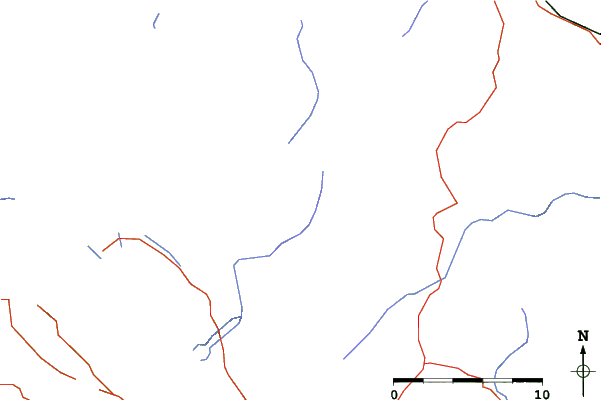 Roads and rivers close to Mount Olympus