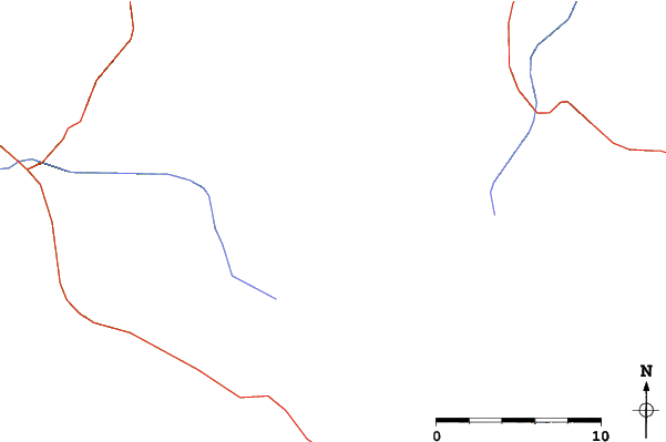 Roads and rivers close to Mt Elbrus