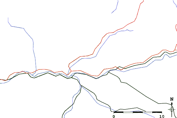 Roads and rivers close to Mýto pod Ďumbierom