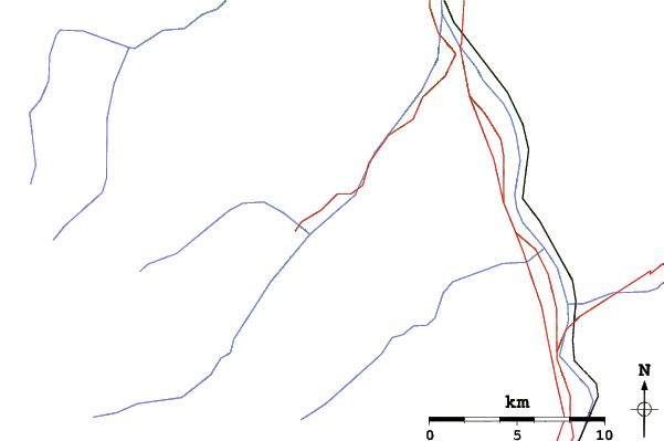 Roads and rivers close to Neustift