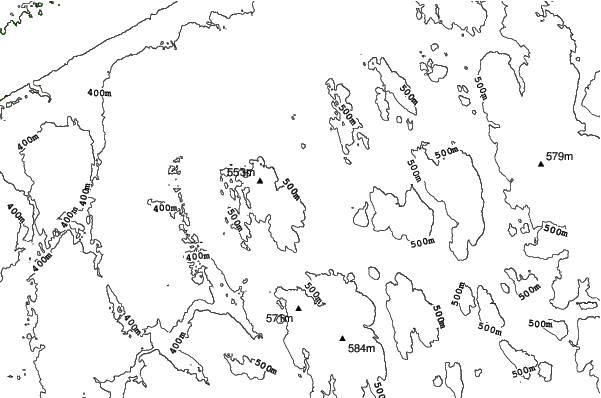 Peek'n Peak Resort neighbourhood contours